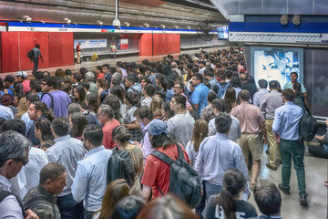 rush hour in der Metro