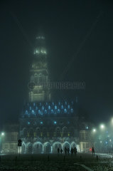 The Arras Belfry and Town Hall illuminated at night  Arras  France