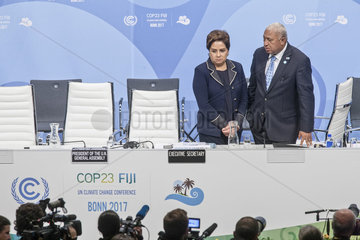 UN-Klimakonferenz Bonn 2017 - Patricia Espinosa Cantellano  Frank Bainimarama