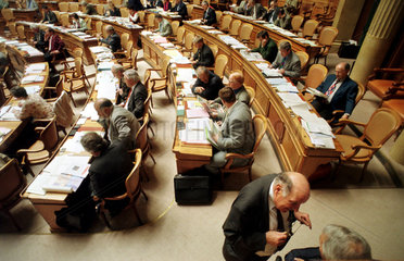 Nationalratssitzung im Bundeshaus  Bern/Schweiz