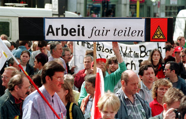 Demonstration gegen Arbeitslosigkeit in Berlin  Deutschland