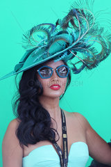 Dubai  Fashion  Lady with hat at the racecourse