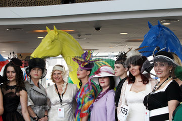 Dubai  Fashion  Ladies with hats at the racecourse