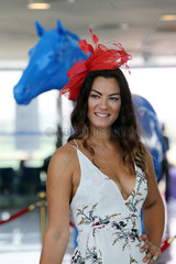 Dubai  Fashion  Lady with hat at the racecourse