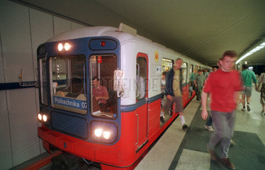 Metrostation im Zentrum von Warschau