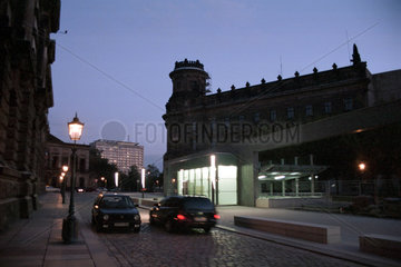 Teil der Innenstadt Dresden am Abend