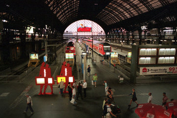 Uebersicht vom Inneren des Dresdner Hauptbahnhof