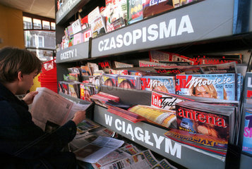 Polen  Zeitschriftenladen in Poznan