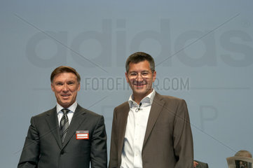 Fuerth  Deutschland  Robin J. Stalker und Herbert Hainer der Adidas Group