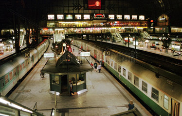 Bahnsteig im Hamburger Hauptbahnhof  Deutschland