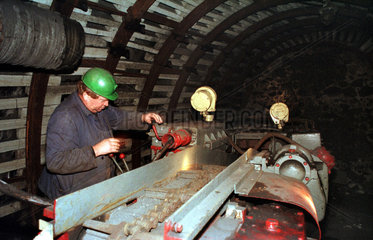 Arbeiter im Bergwerk Katowice Kleofas  Kattowitz  Polen