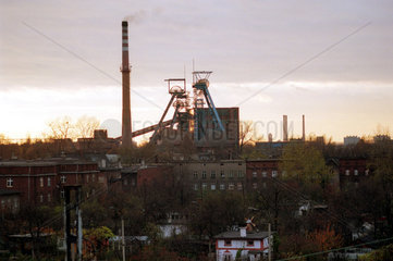 Foerderturm einer Steinkohlezeche in Bytom  Polen