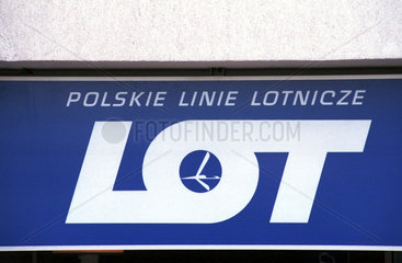 Logo der polnischen Fluglinie LOT  Posen  Polen