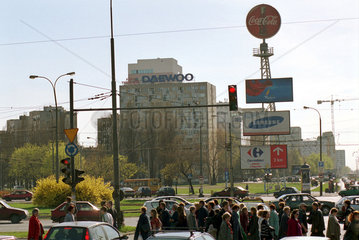Kreuzung zweier Hauptstrassen in Warschau