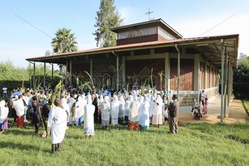 Messe und Prozession am Palmsonntag