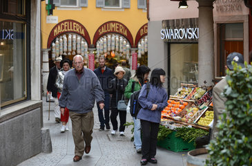 Lugano  Schweiz  Macelleria Gabbani im Zentrum Luganos