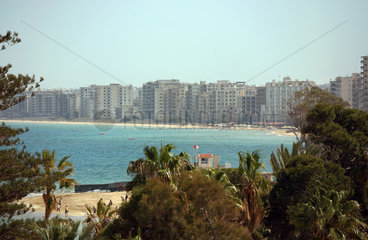Famagusta  Tuerkische Republik Nordzypern  der hemalige Hotelbezirk Varosha