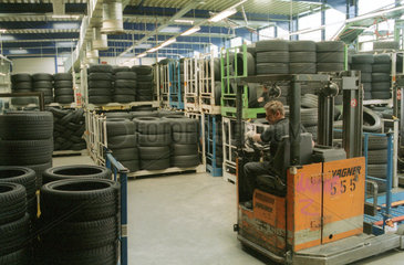 Reifenlagerung bei der Continental AG in Hannover