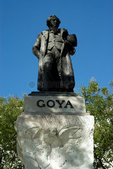 Madrid  Spanien  das Denkmal von Francisco de Goya