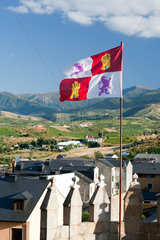 Ponferrada  Spanien  Flagge der Region Kastilien-Leon