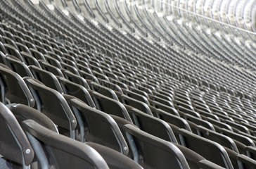 Berlin  Deutschland  leere Zuschauerraenge im Olympiastadion