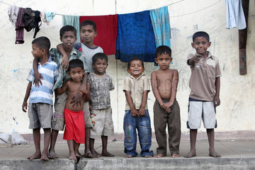 Batticaloa  Sri Lanka  Kindergruppe