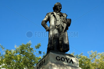 Madrid  Spanien  das Denkmal von Francisco de Goya