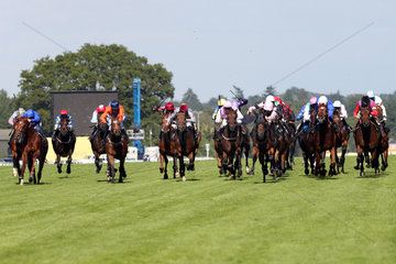 Royal Ascot  Field Of Dream (third from right) with Adam Kirby up wins the Royal Hunt Cup