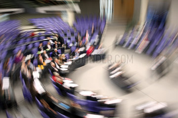 Berlin  Deutschland  Sitzung im Plenarsaal des Deutschen Bundestages