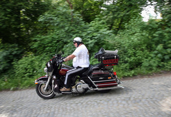 Marienbad  Tschechische Republik  Mitglied des Motorradclubs Bohemia Nomads