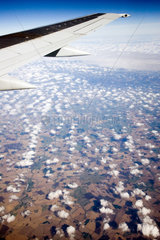 Grossbritannien  Blick aus einem Flugzeug
