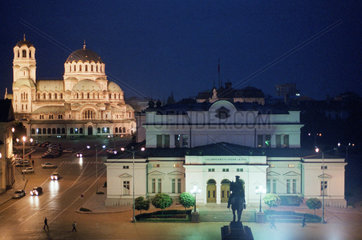 Das bulgarische Parlamentsgebaeude in Sofia  Bulgarien