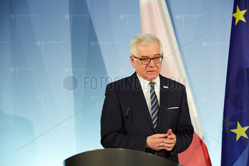 Berlin  Deutschland - Jacek Krzysztof Czaputowicz  Aussenminister der Republik Polen.