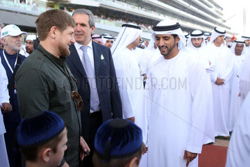 Dubai  Vereinigte Arabische Emirate  Ramsan Achmatowitsch Kadyrow und Sheikh Hamdan bin Mohammed al Maktoum