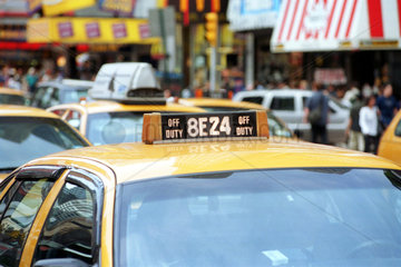 New York  USA  yellow cabs in Manhattan