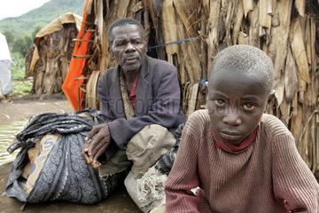 Goma  Demokratische Republik Kongo  Fluechtlinge im Fluechtlingslager Shasha