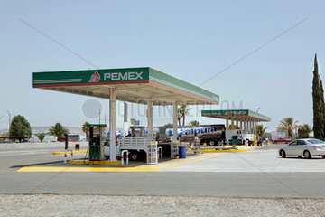 San Miguel de Allende  Mexiko  Tankstelle von Pemex