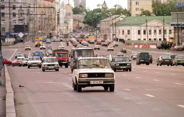 Moskau  Autoverkehr