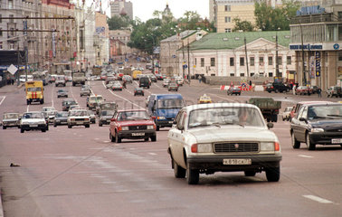 Moskau  Autoverkehr