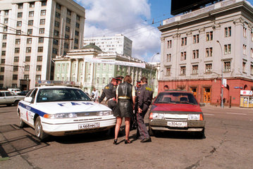 Verkehrskontrolle in Moskau
