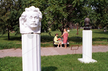 Kopf Einsteins als Skulptur