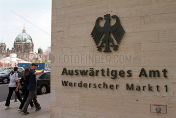 Emblem des Auswaertigen Amtes in Berlin  Deutschland