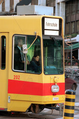 Eine Strassenbahn  die zur Fahrerausbildung genutzt wird  Basel  Schweiz