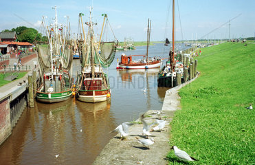 Der bekannten Fischereihafen Greetsiel in Ostfriesland