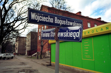 Strassenschilder in Poznan  Polen