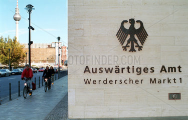 Berlin  Deutschland  das Auswaertige Amt mit Bundesadler