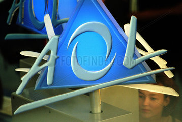 Logo  Schild  Emblem des Onlinedienstes AOL