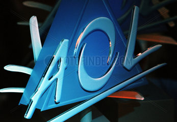Logo  Schild  Emblem des Onlinedienstes AOL