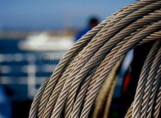 Warnemuende  Detailaufnahme von einem Seil