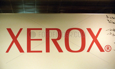 Hannover  CeBIT 2005  Schriftzug des Herstellers Xerox
